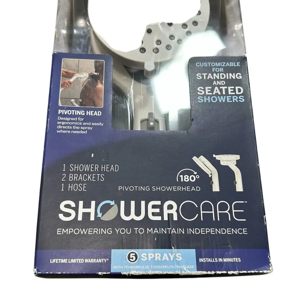 Waterpik Pivoting Showerhead Open Box White Adjustable Powerpulse Bathroom Home